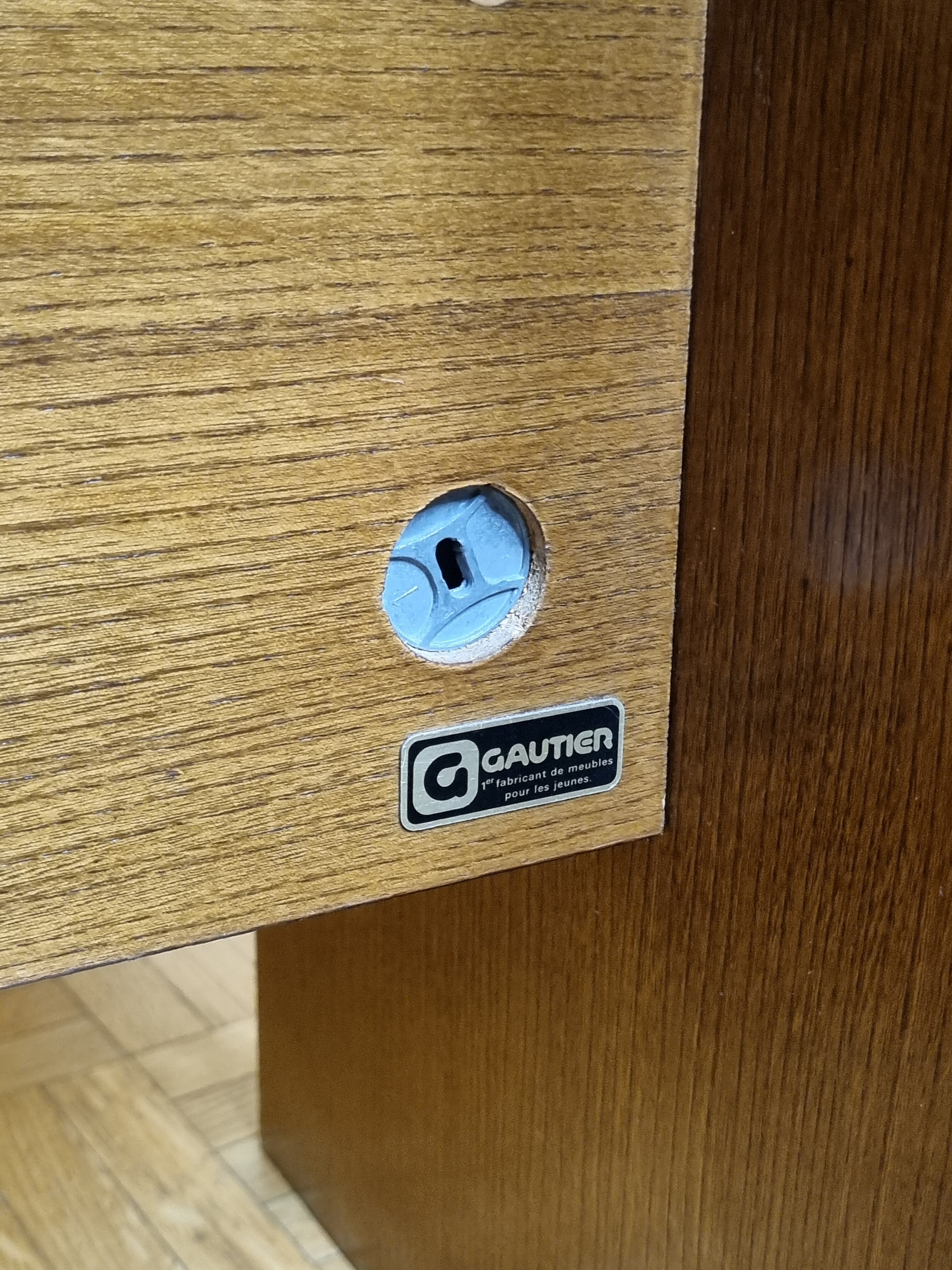 Solid wood bench "Gautier" vintage, 60s-70s