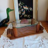 Art Deco box in glass and wood