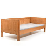 Fine Danish Box Sofa / Daybed in Oak 1960s. New Upholstered