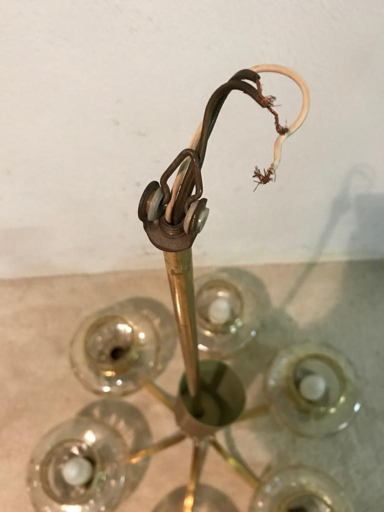 60s/70s brass chandelier