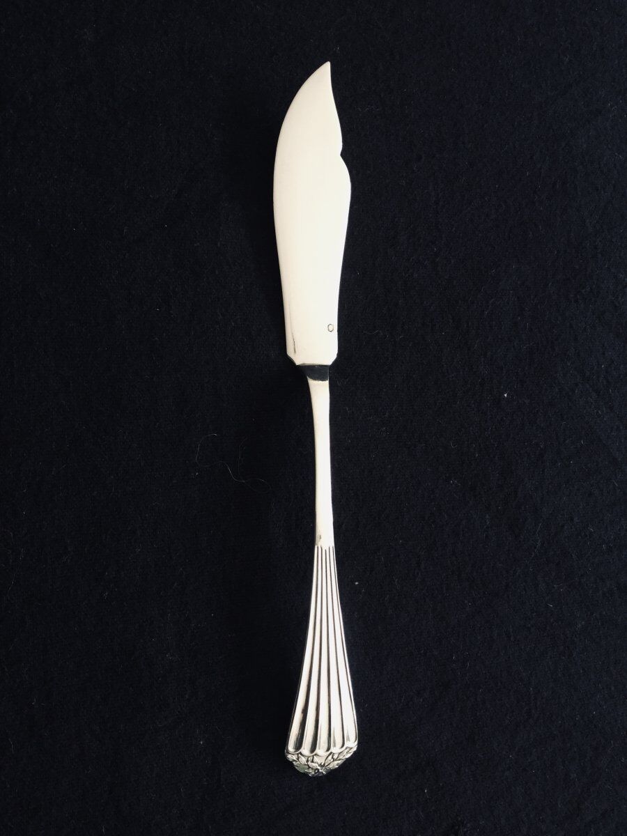 Hénin Et Cie - 5 Forks And 6 Silver Fish Knives