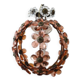 Pendant Lamp In Iron And Murano Glass, Italy Early 20th Century