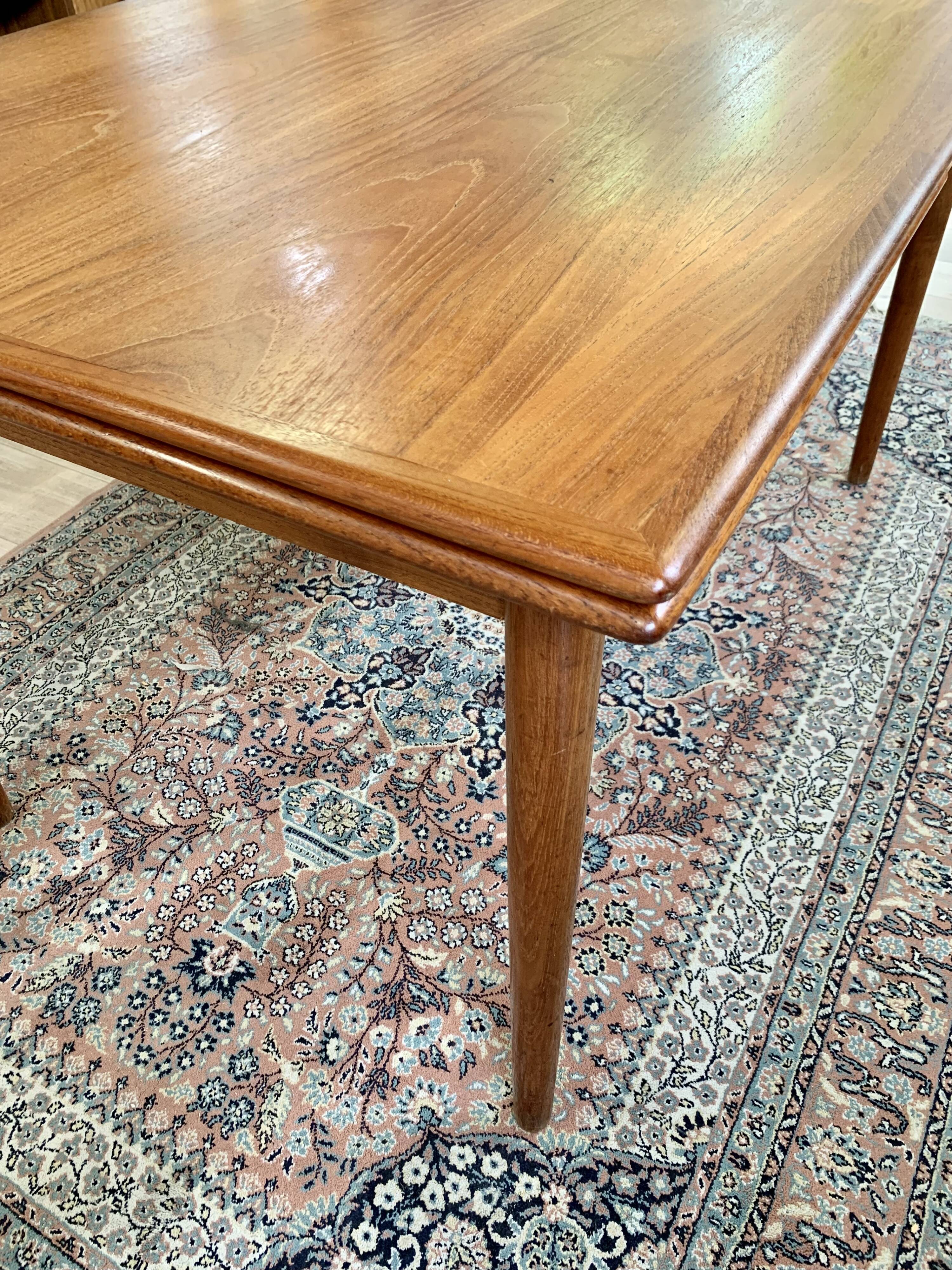 Danish teak table Ansager Mobiler, 1960s
