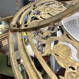 Ceiling light, gilded bronze and cut and frosted crystal, Art Nouveau, 1930s – France