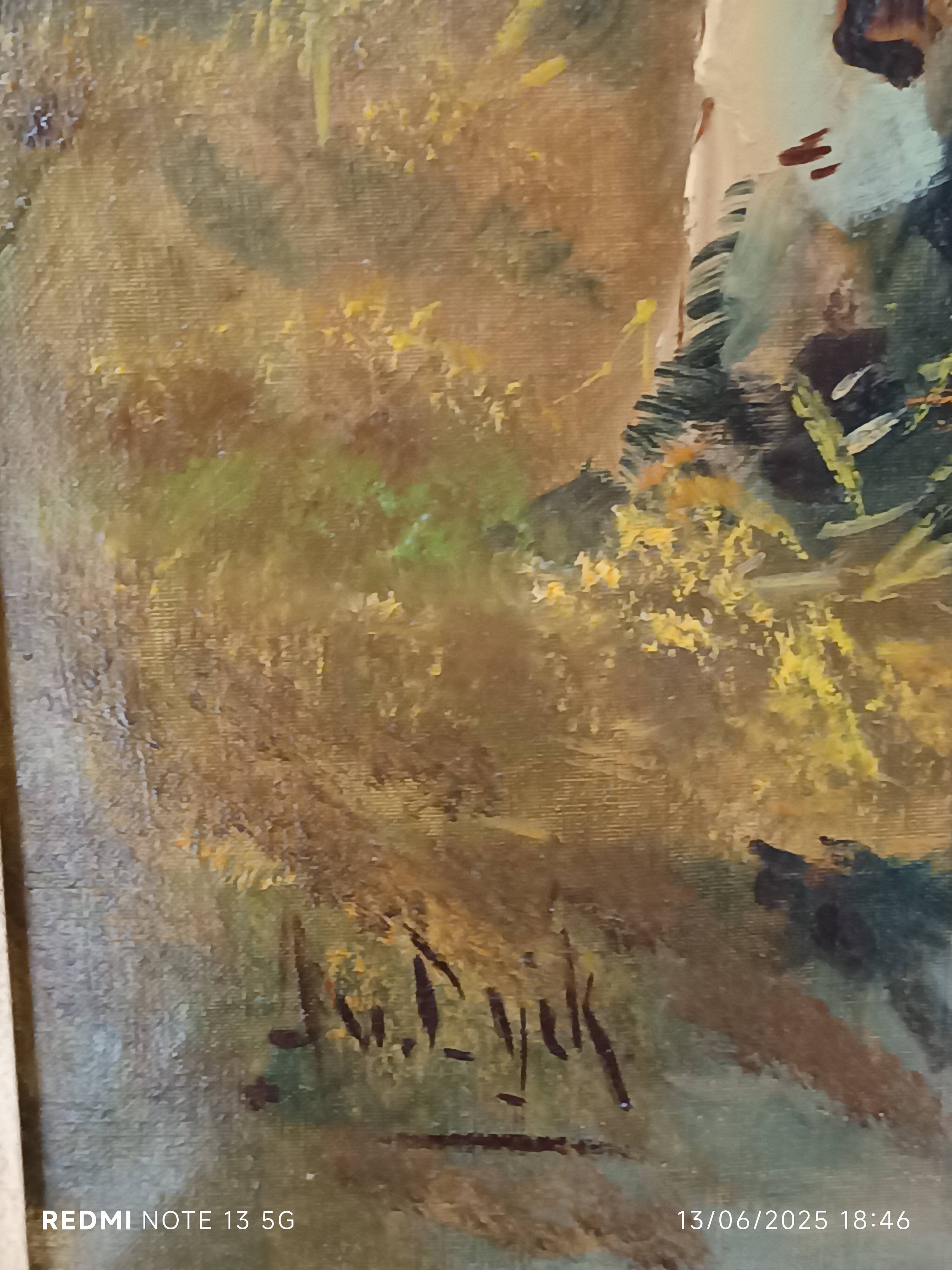 Oil on canvas Undergrowth signed Adolf Philippus Van Dijk (1859-1924)