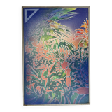 Foliage, oil on wood panel, signed Jean Noel Zanetti