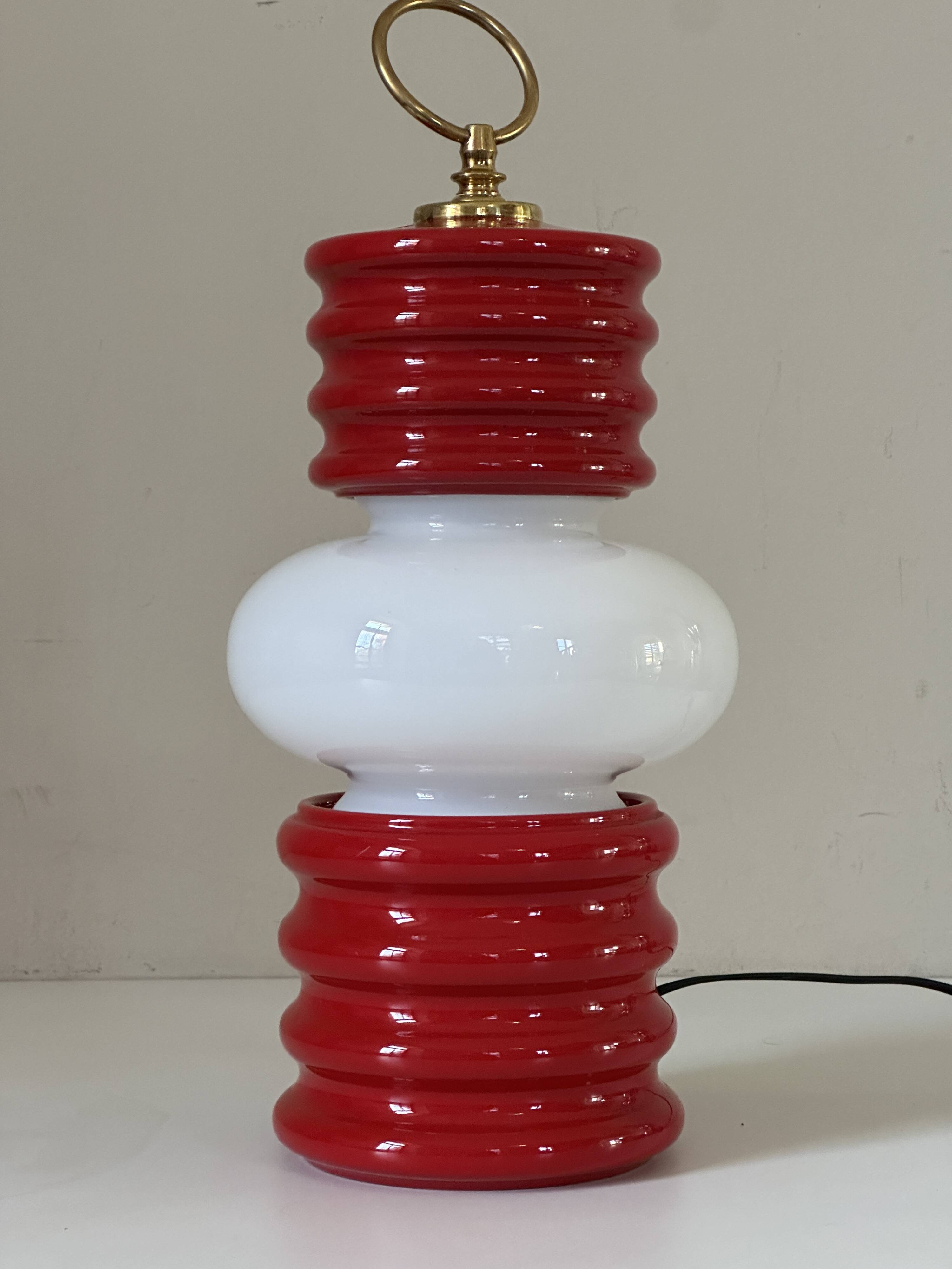Vintage 70s ceramic design lantern lamp