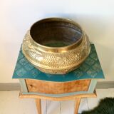 Old brass pot cover