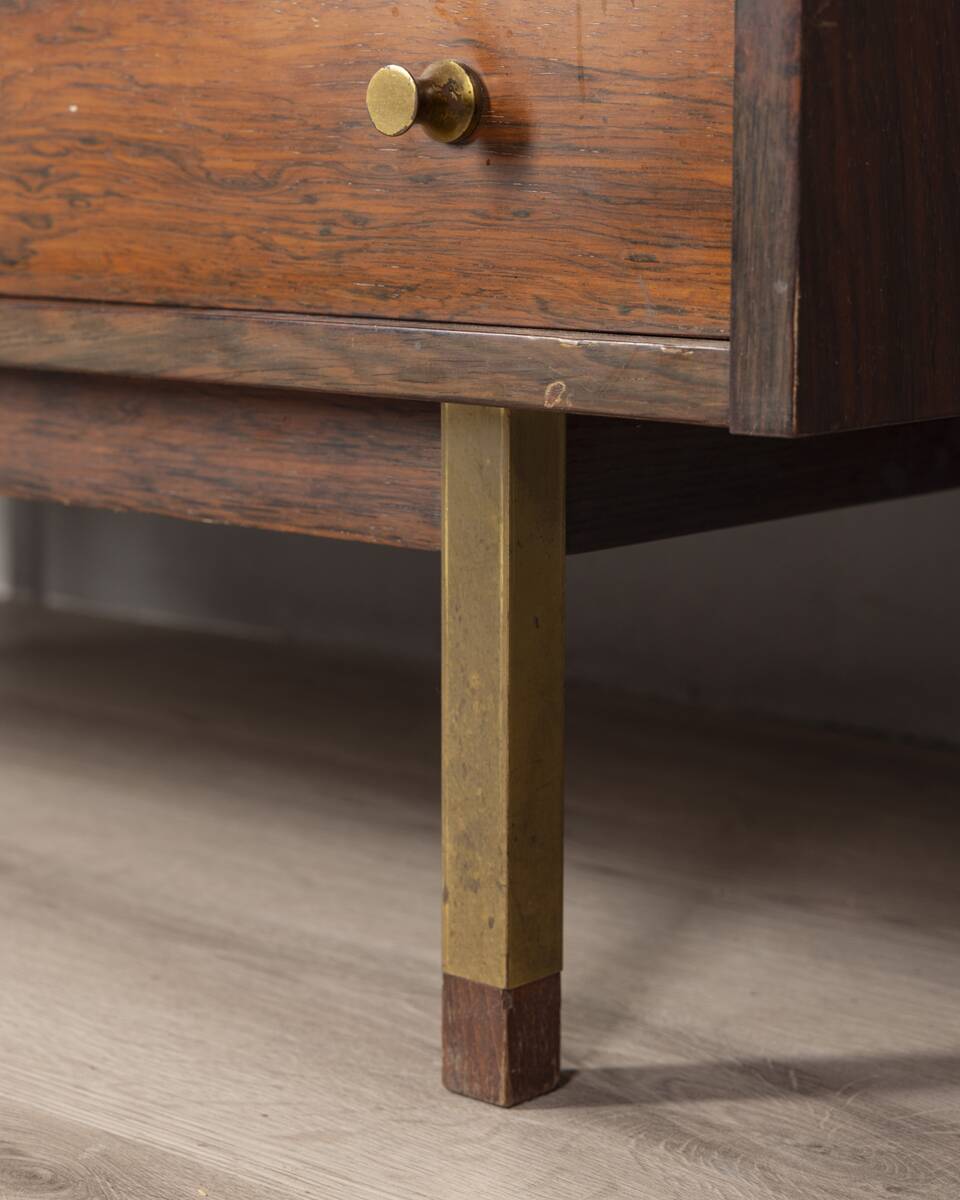 Vintage 1960s wooden secretaire sideboard design G.Frattini for Bernini