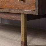 Vintage 1960s wooden secretaire sideboard design G.Frattini for Bernini