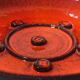 Holbæk Orange Glaze Stoneware Bowl, 1960s, Denmark