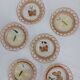 Set of 6 butterfly wicker coasters