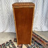 Vintage rattan bread bin