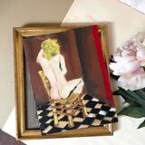 Painting, sitting