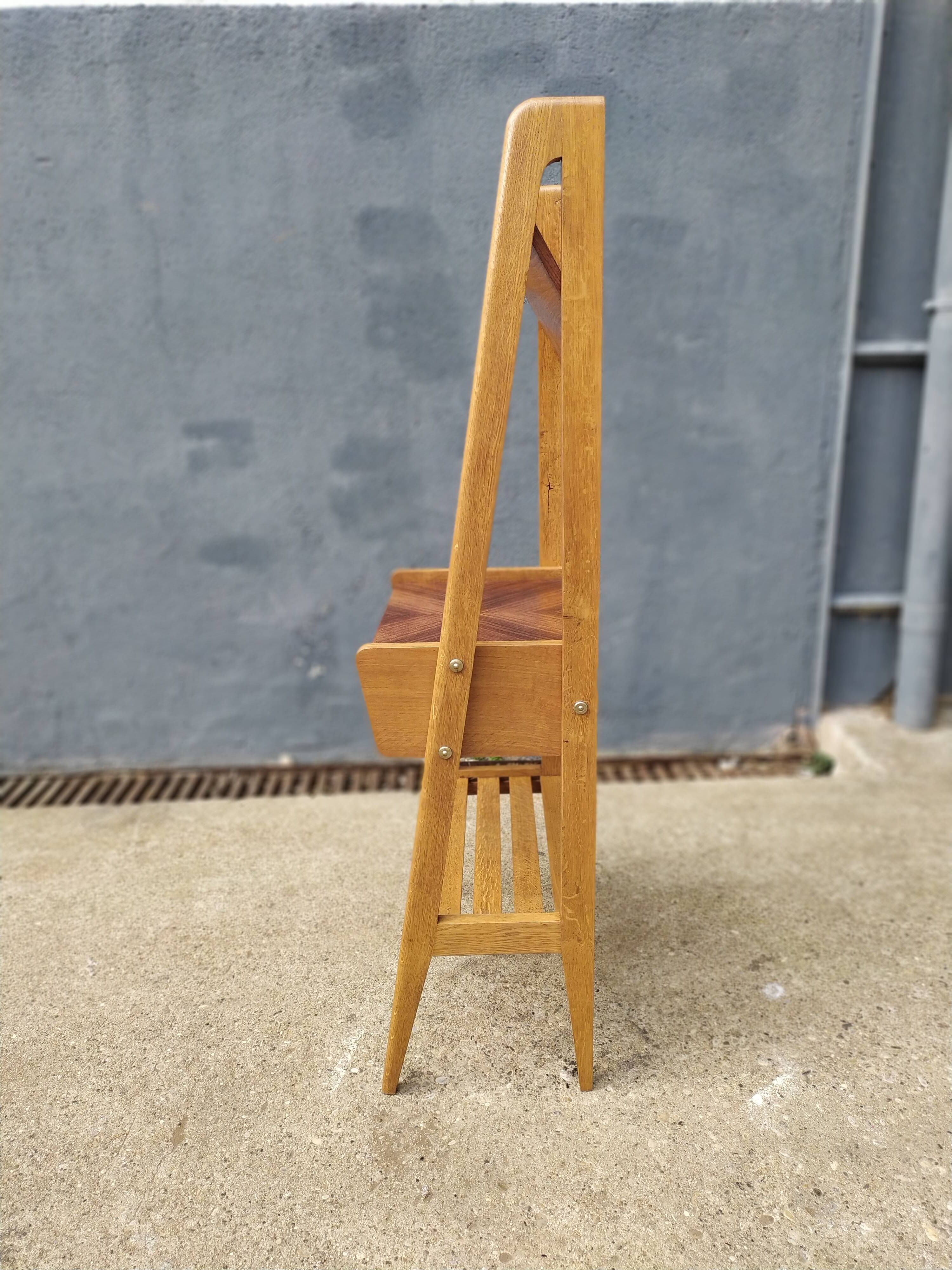 Oak compass foot shelf 1950