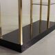 Black Belgo Chrom Hollywood Regency 20 Carat Gold Plated Shelving Unit 70s