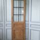 Oak door with 6 panes of glass