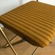 Vintage folding chair lafuma chantazur with striped gold fabric