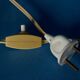 Vintage textured glass and chrome-plated steel lamp base - 1960