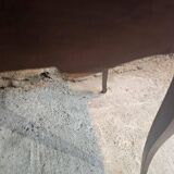 French marquetry dressing table, circa 1900, with adjustable mirror and storage.