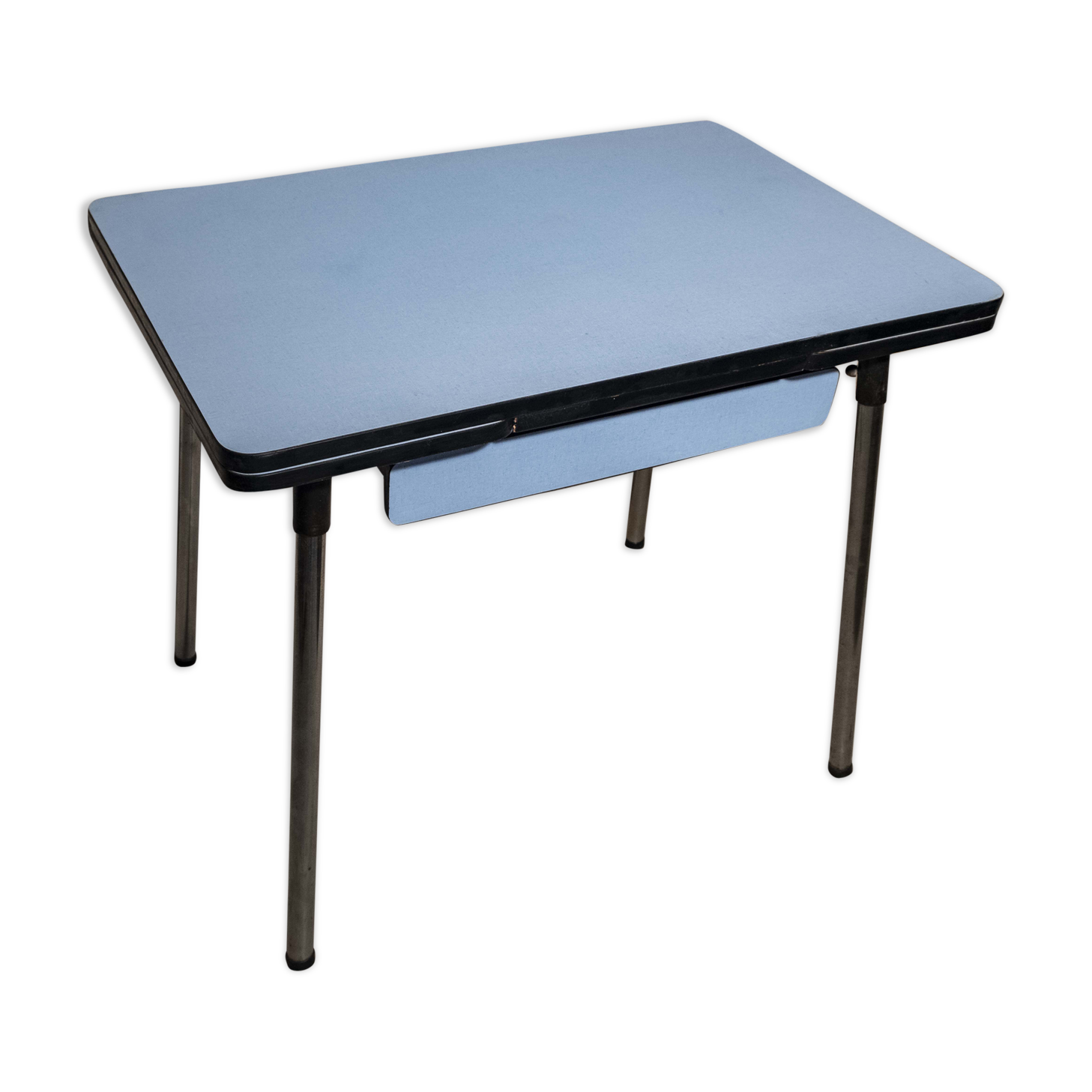 Blue formica table