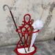 Enamelled cast iron cane umbrella holder