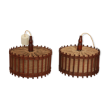 Pair of rattan suspensions