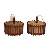 Pair of rattan suspensions
