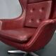 Leather swivel armchair from Up Závody , 1960s