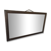 Large vintage mirror with a carved solid wood frame.