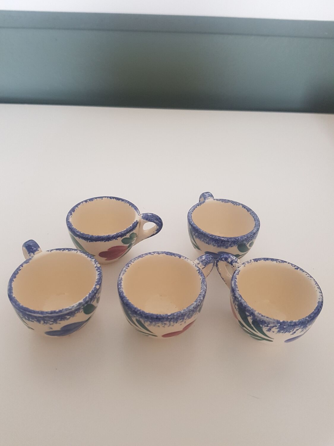 5 Quimper egg cups