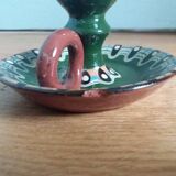 Trojan glazed ceramic cellar rat candle holder Bulgaria