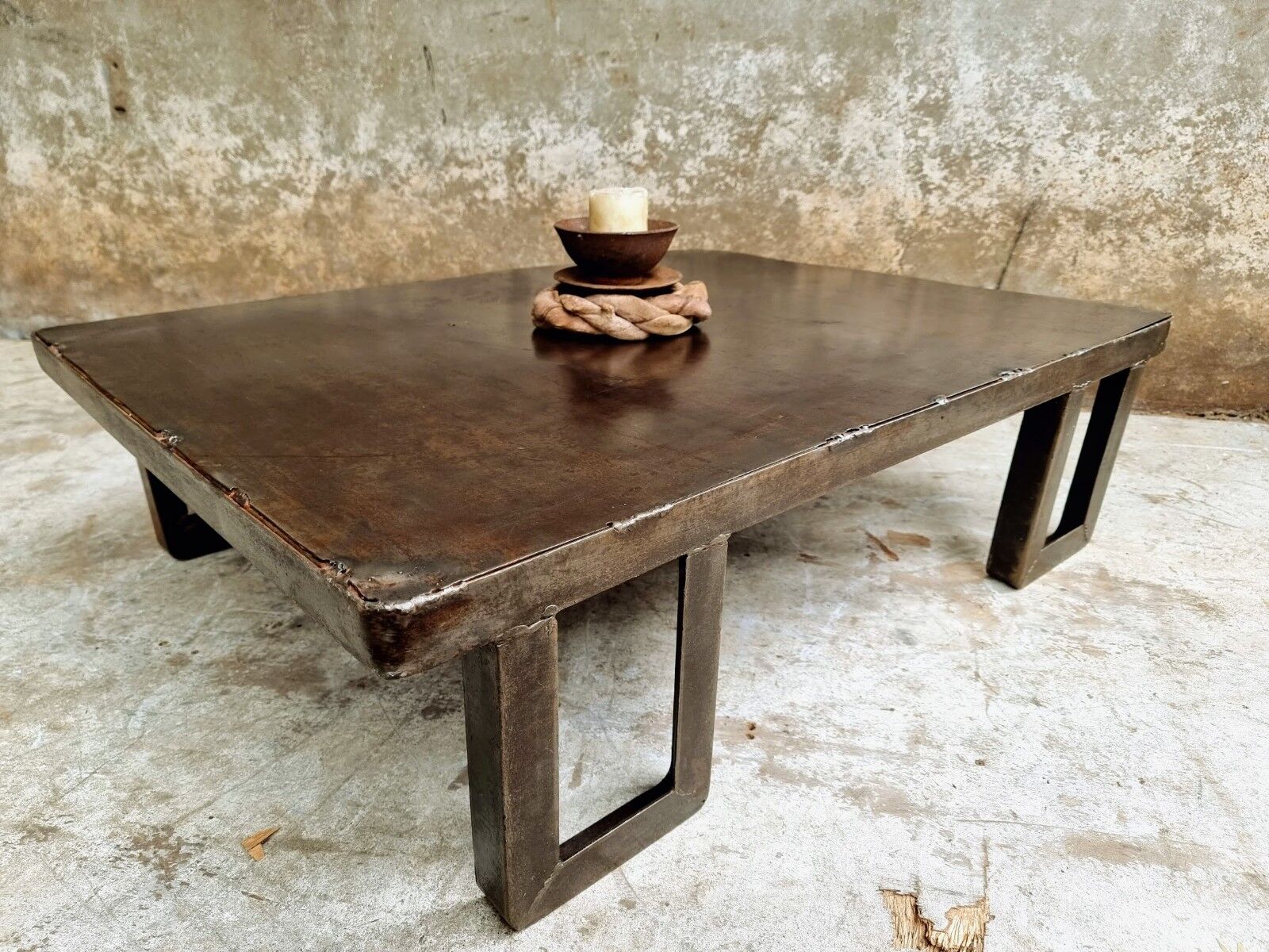 Industrial coffee table pallet table blank steel