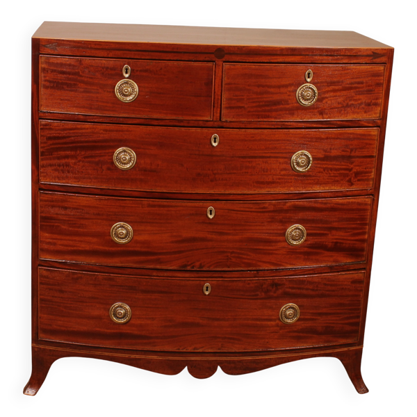 commode bombée d'époque regency circa 1800 avec incrustations — Beyit