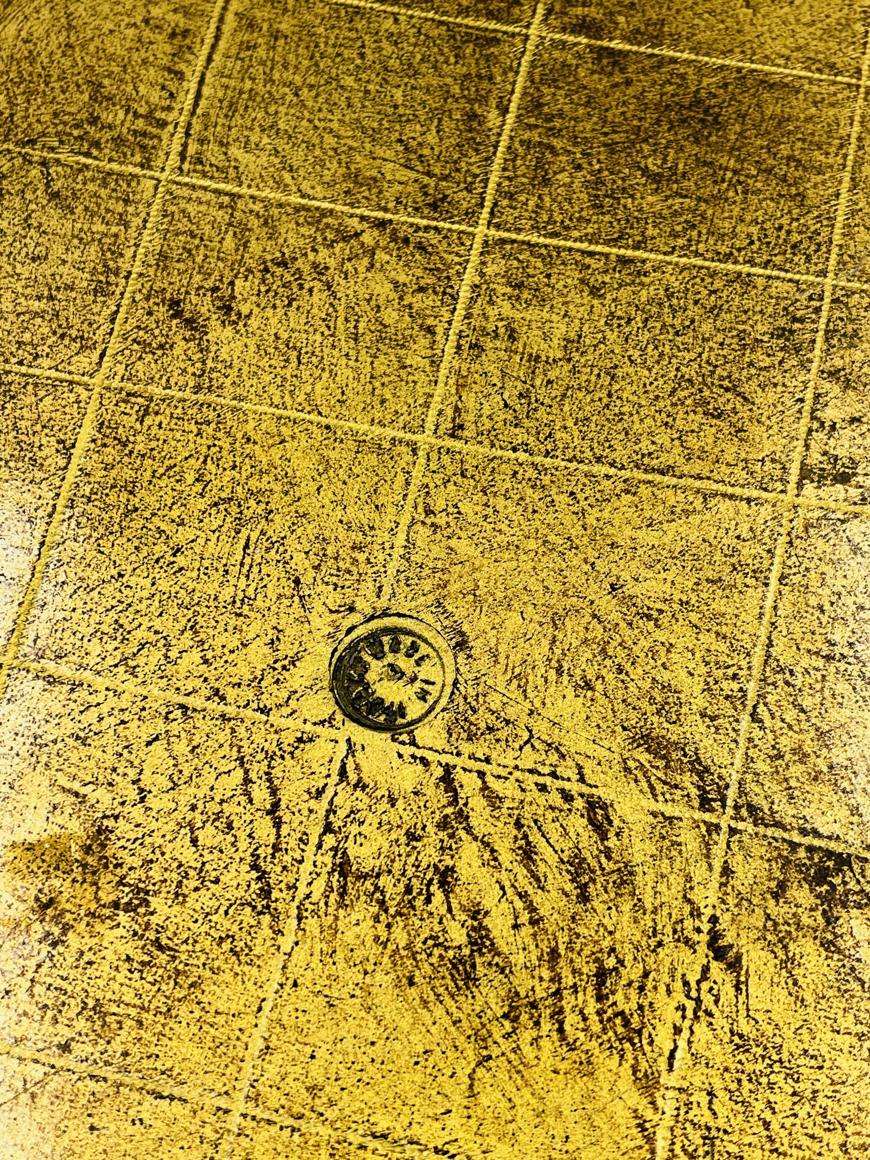 Decorative vintage baroque gold plateau