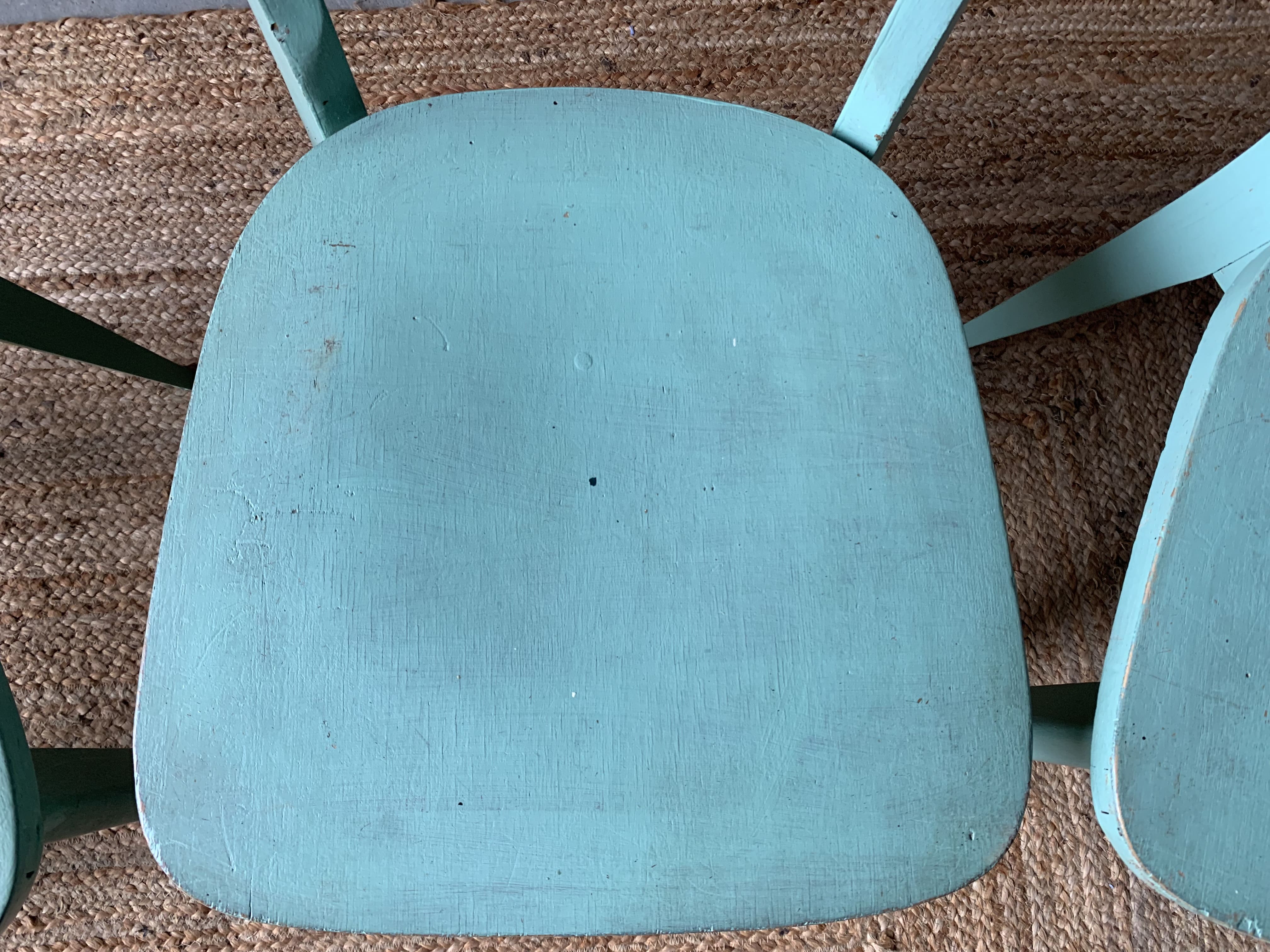 Lot de 4 chaises bistrot vertes