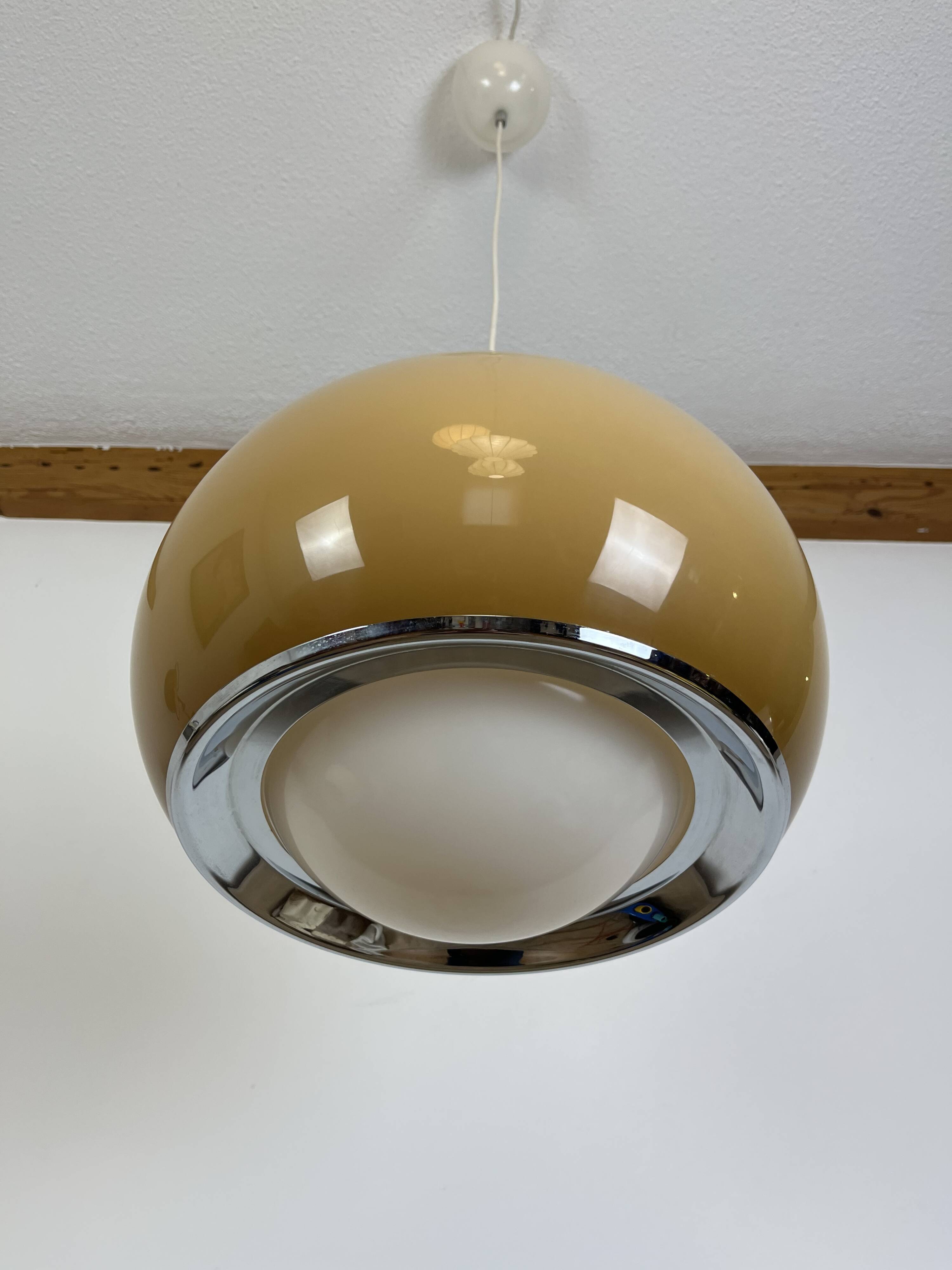 Guzzini pendant light model Jolly by Luigi Massoni, space age 70's style