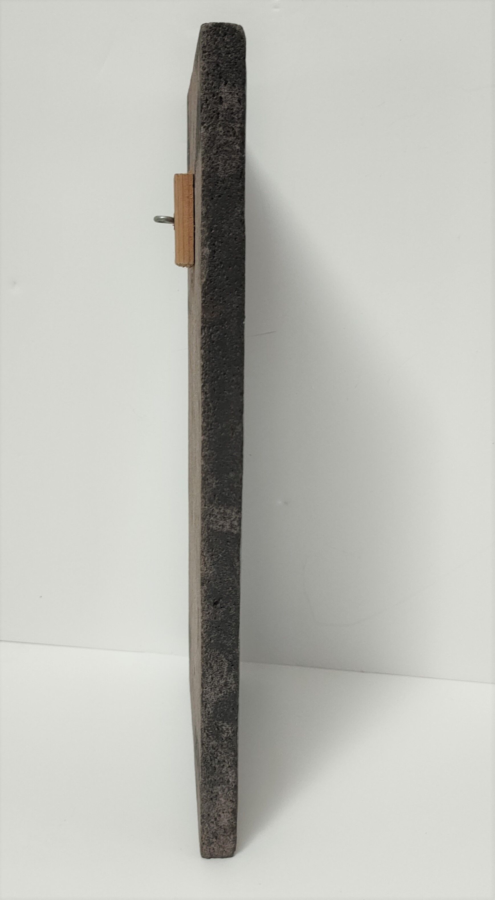 Plaque de lave émaillée à décor de fougère
