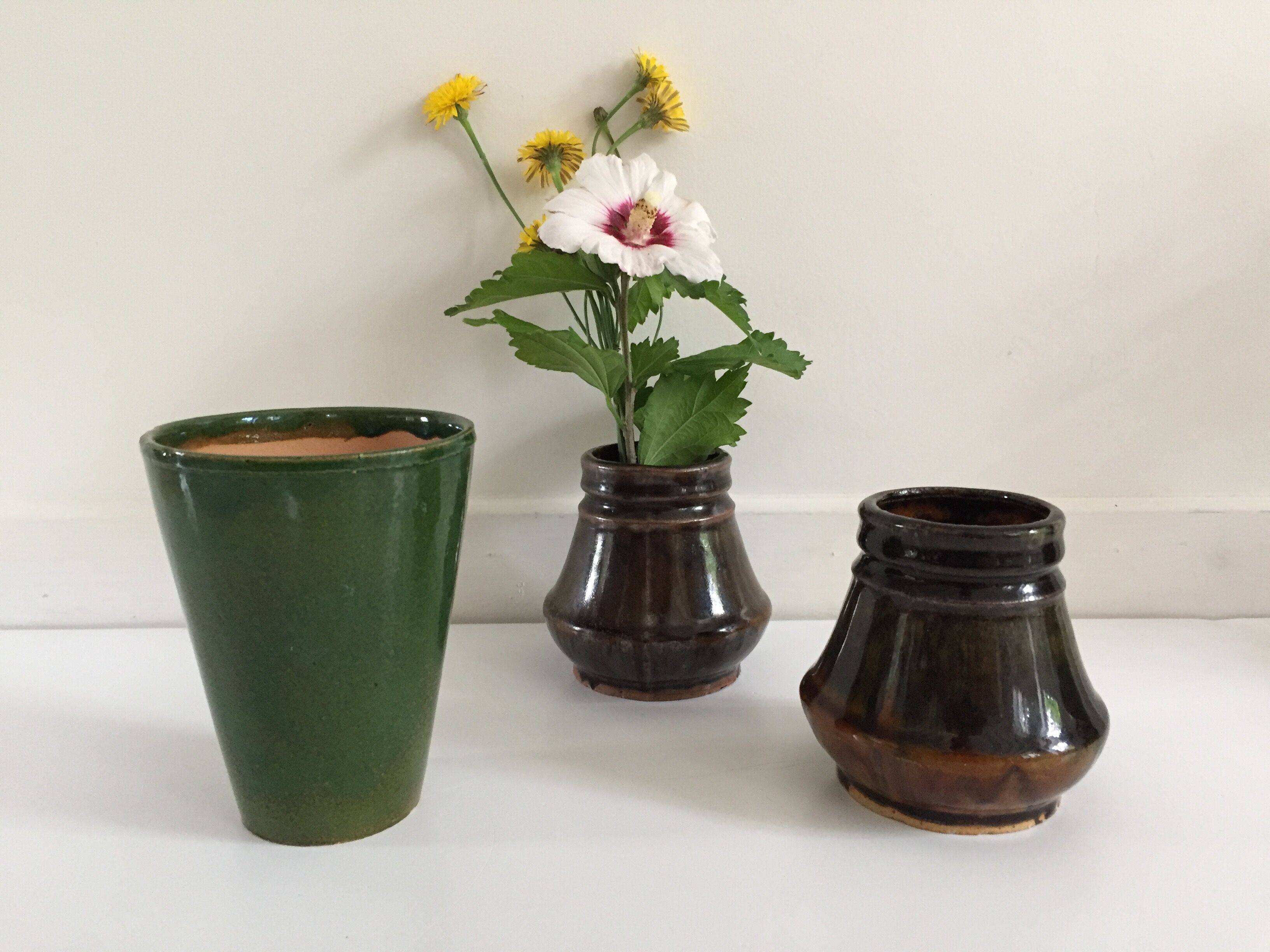 Set of 3 vintage ceramic vases