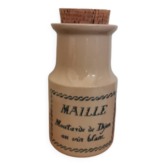 Dijon vintage stoneware mustard box pot