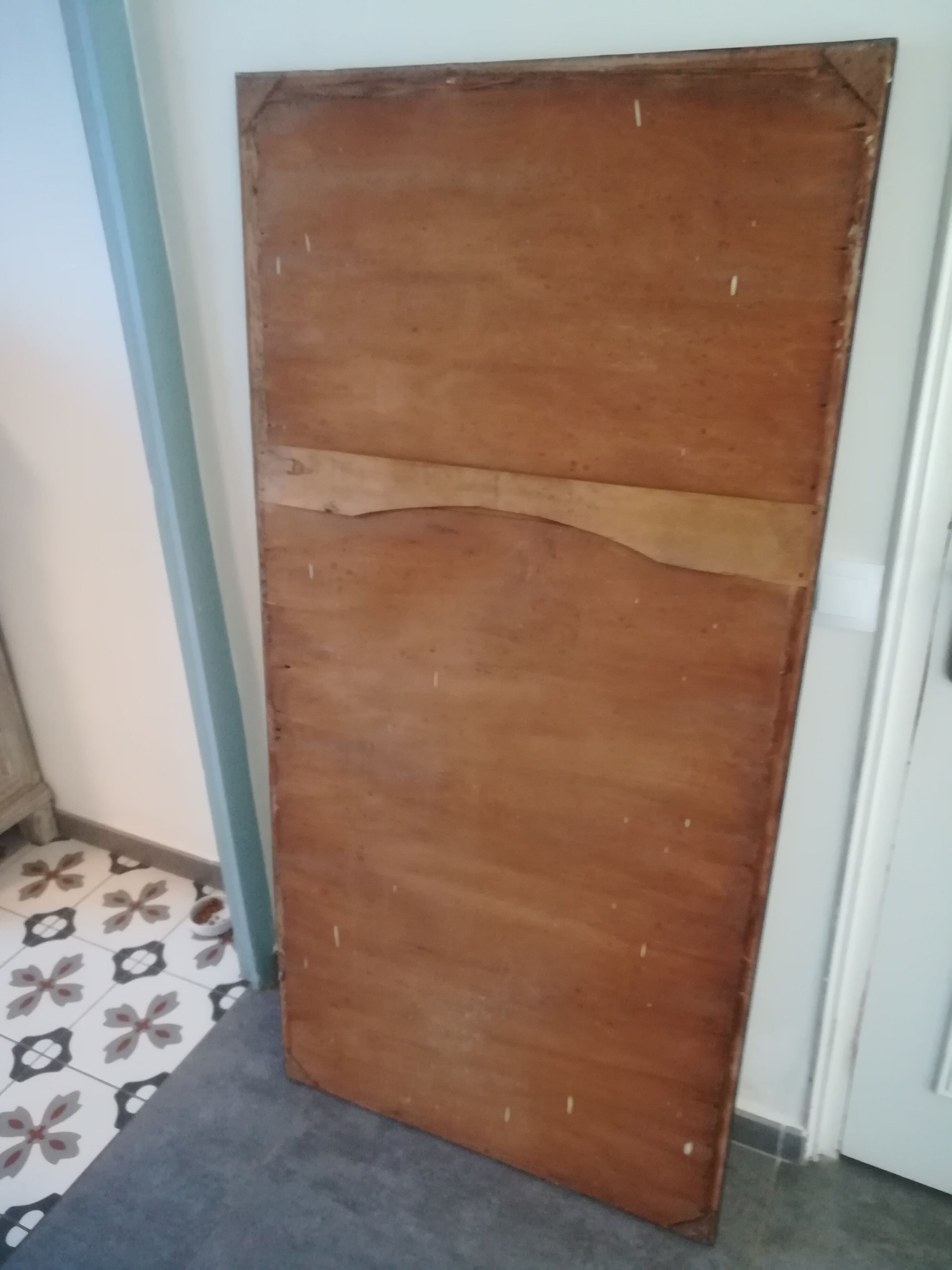 Trumeau louis XVI style mirror in black and gold stucco