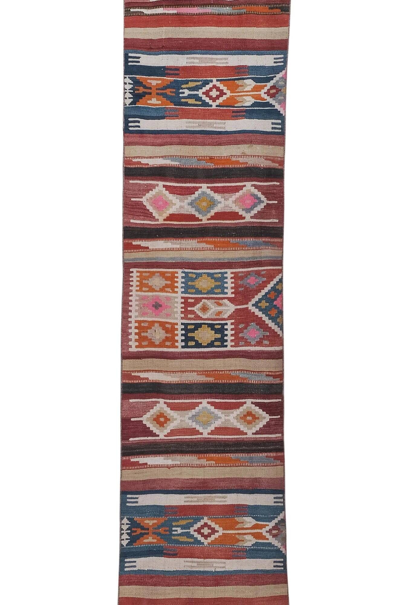 Vintage Turkish hallway rug 75x505 cm