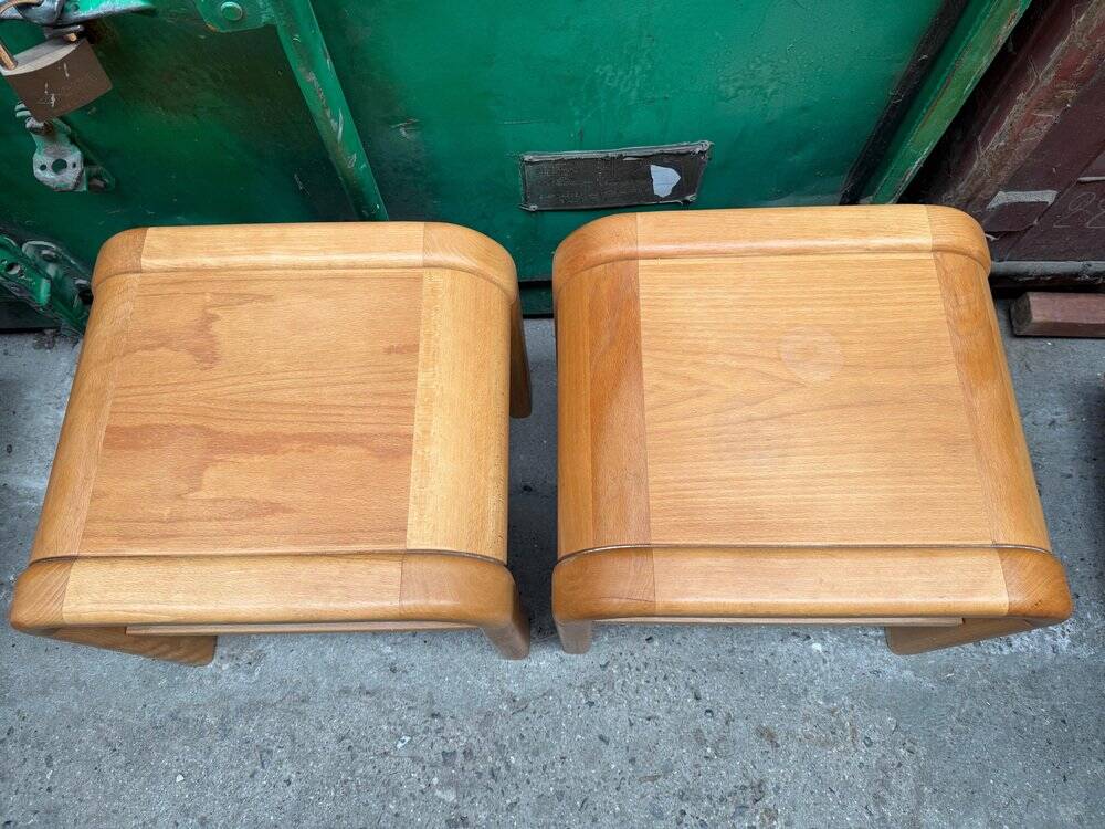 Mid-century Danish Brutalist bedside tables by Villy Nørgaard, 1984, set of 2
