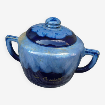 Pot en céramique  bleu