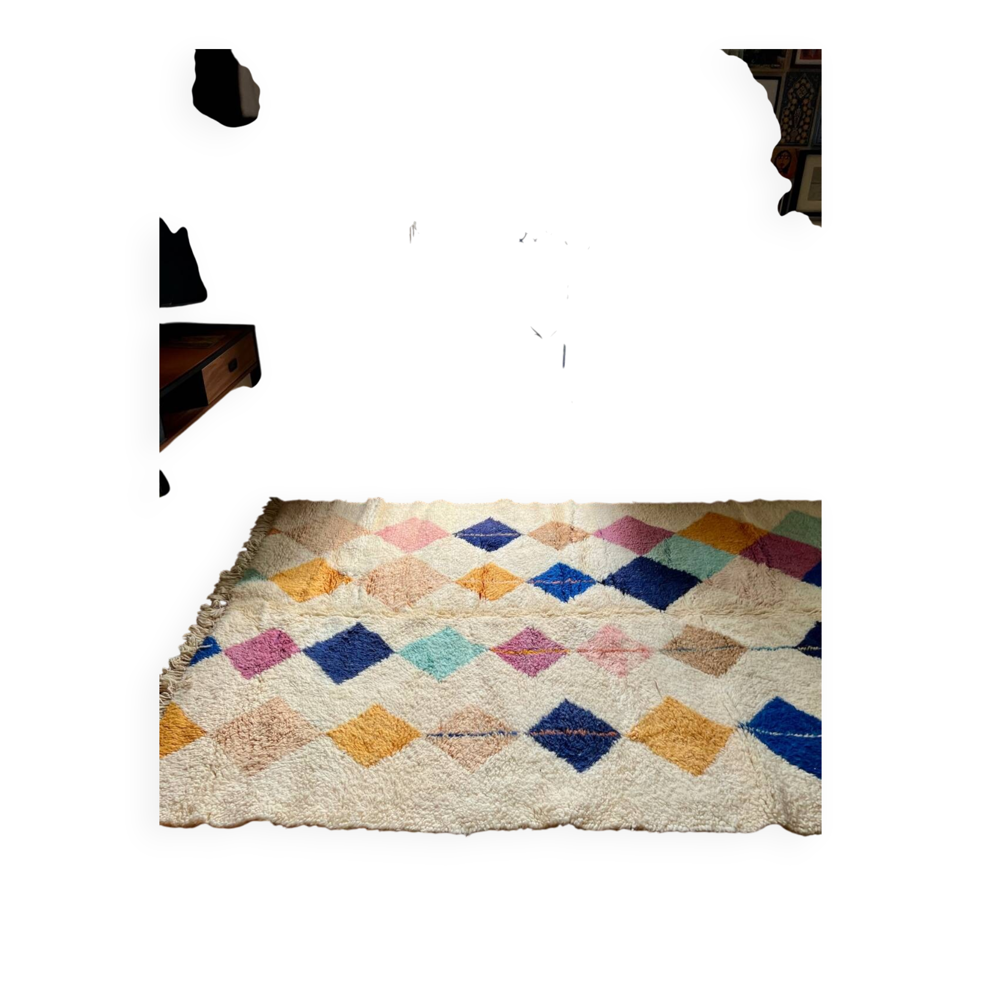 Berber handmade rug Beni Ouarain 100% wool