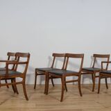 Danish Dining Chairs by Ole Wanscher for Poul Jeppesens Furniture Factory.