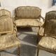 Louis XVI style living room in gilded wood. Napoleon III period