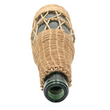 Two vintage bottles with wicker