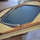 Old carved wooden mirror frame