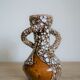 Vase Vallauris vintage brown-white